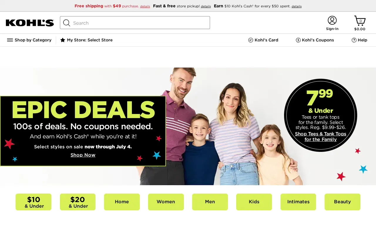 kohls.com in 2023