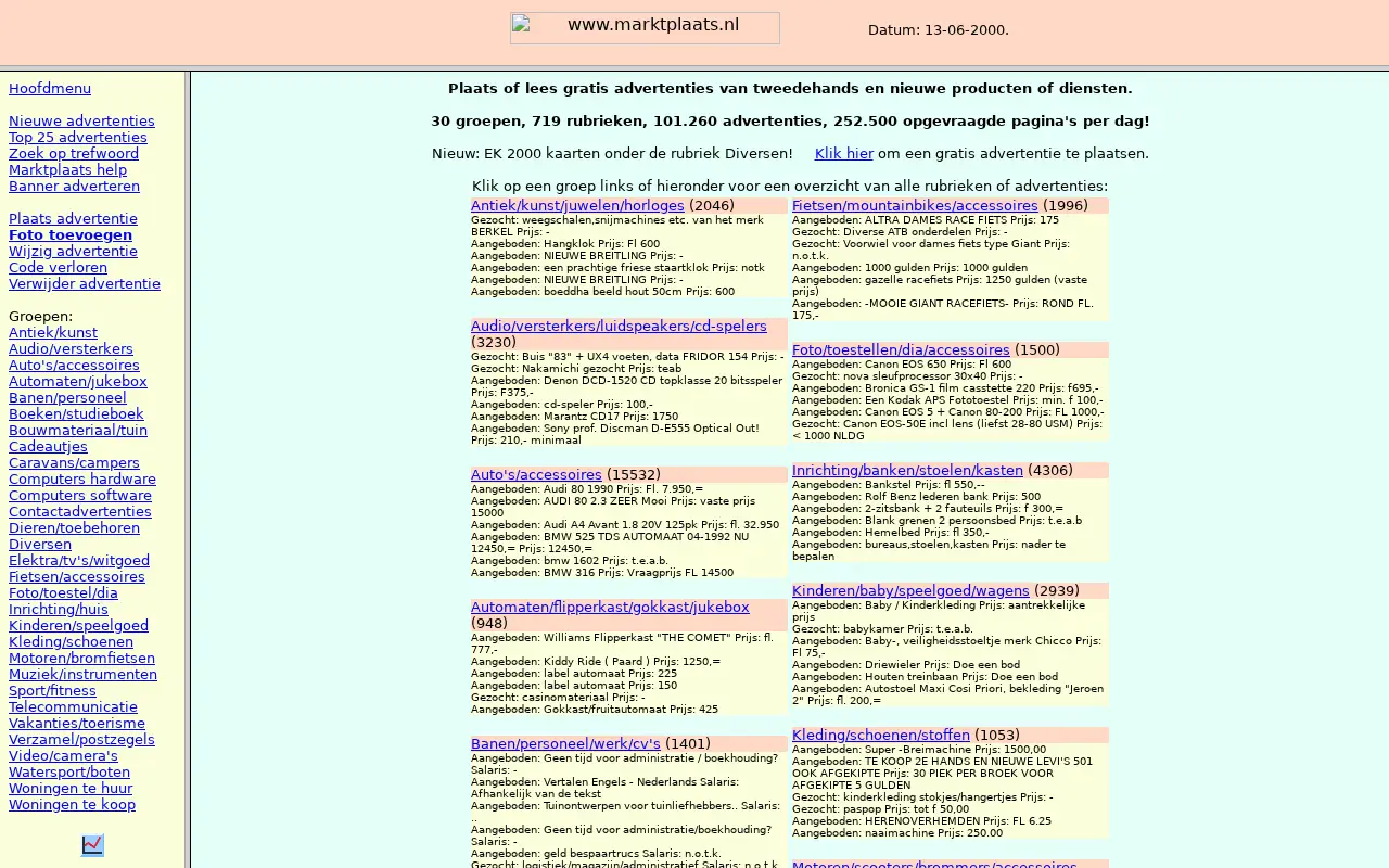 marktplaats.nl in 2000