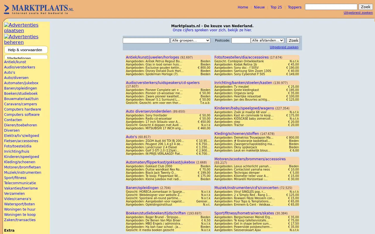 marktplaats.nl in 2005