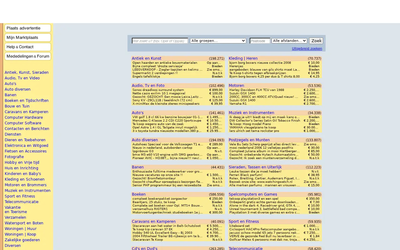 marktplaats.nl in 2008
