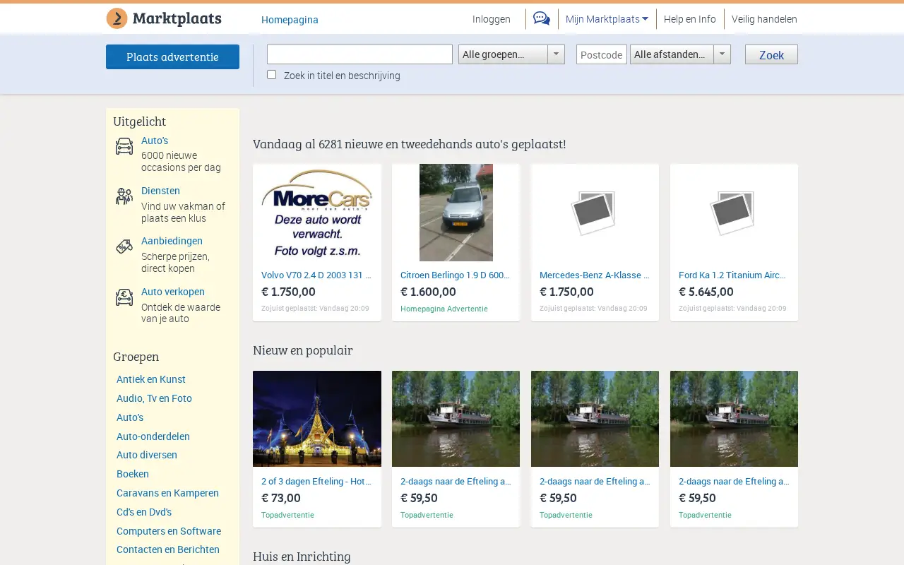 marktplaats.nl in 2016