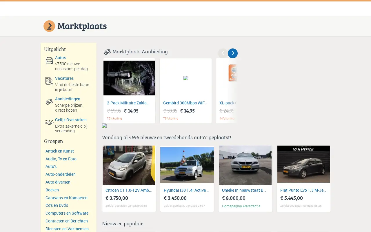 marktplaats.nl in 2018