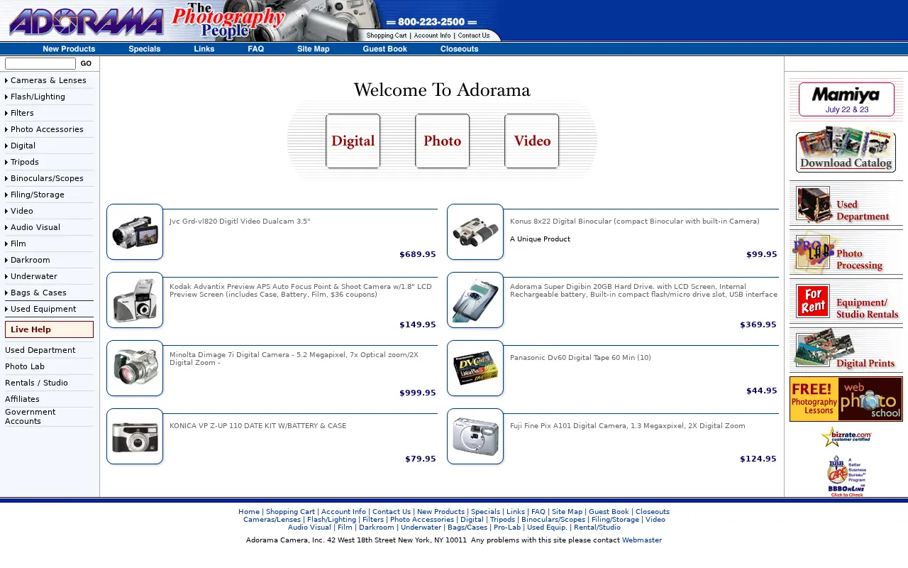 adorama.com on July 19, 2002