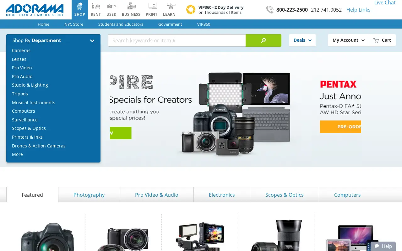 adorama.com in 2018