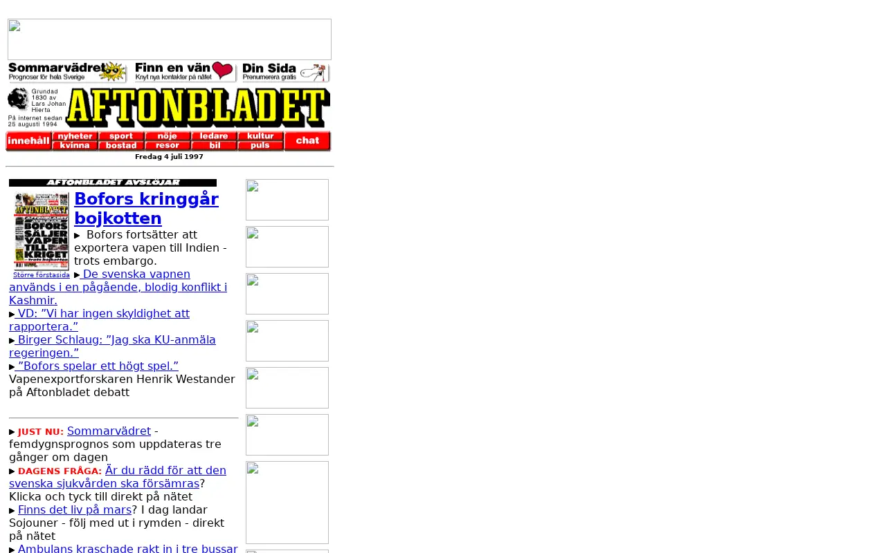 aftonbladet.se in 1997