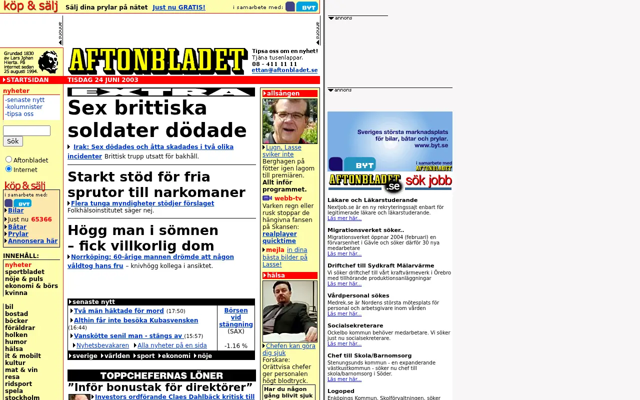 aftonbladet.se on June 24, 2003
