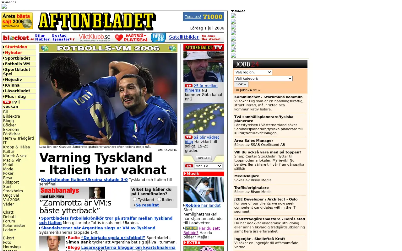 aftonbladet.se in 2006