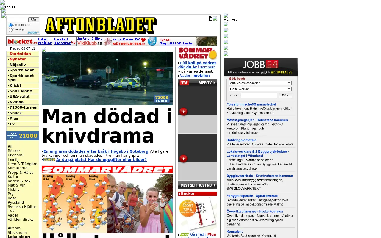 aftonbladet.se in 2008