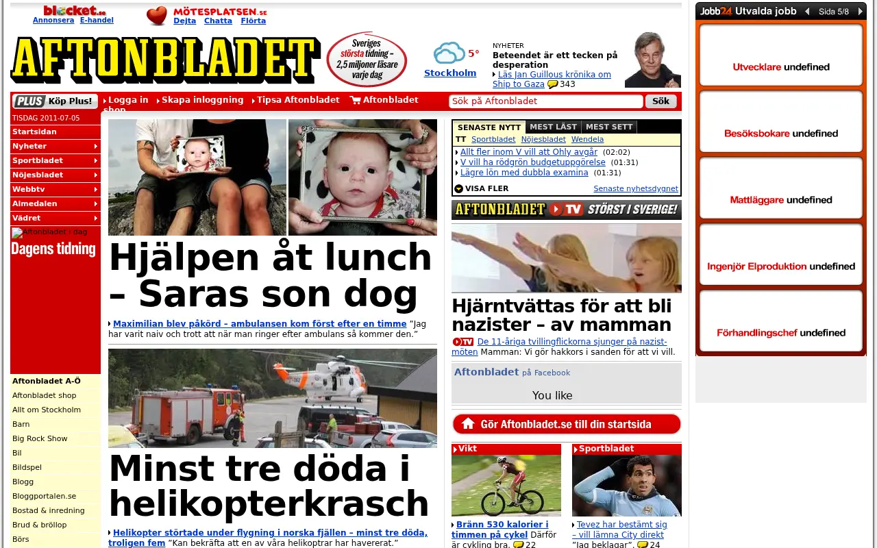 aftonbladet.se on July 5, 2011