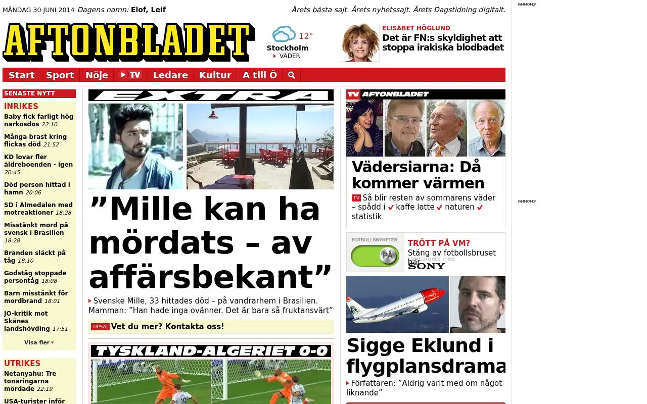 aftonbladet.se in 2014