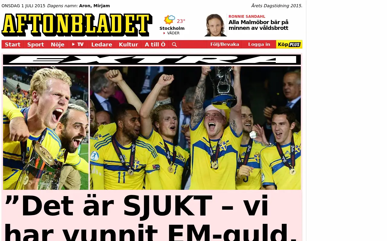 aftonbladet.se in 2015