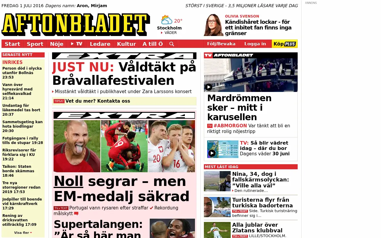 aftonbladet.se on June 30, 2016