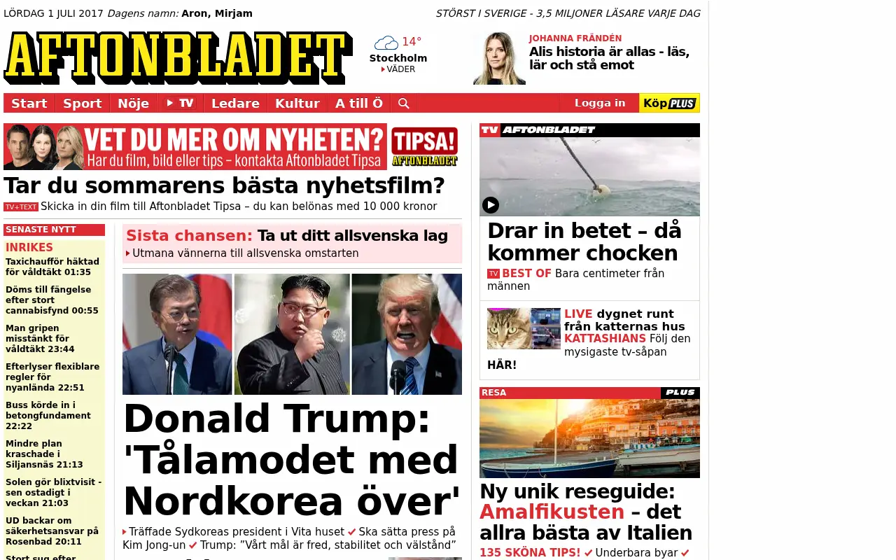 aftonbladet.se on July 1, 2017