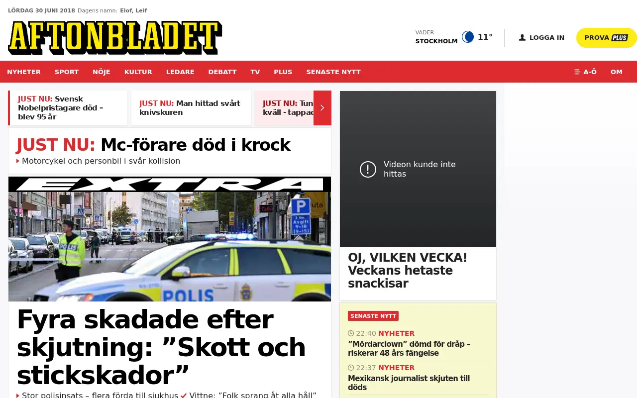 aftonbladet.se in 2018