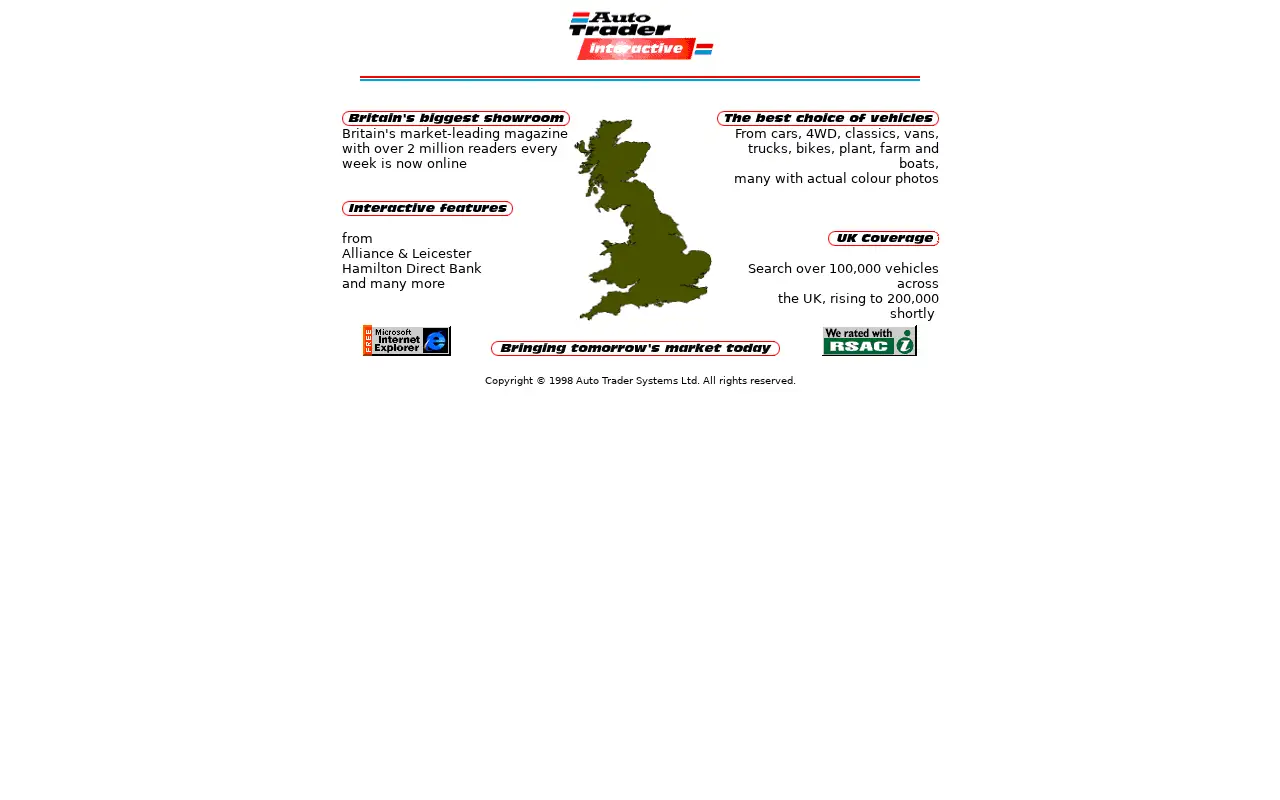 autotrader.co.uk in 1998
