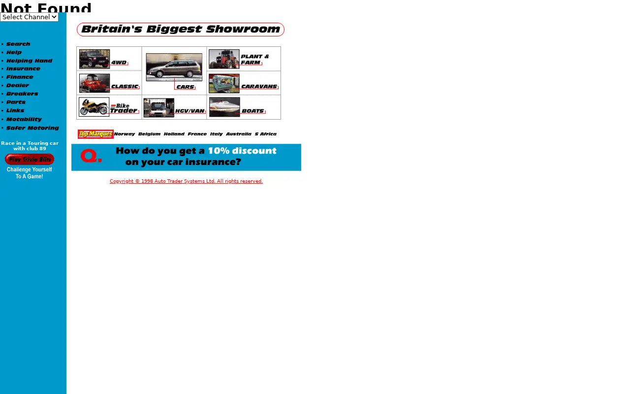 autotrader.co.uk in 1999