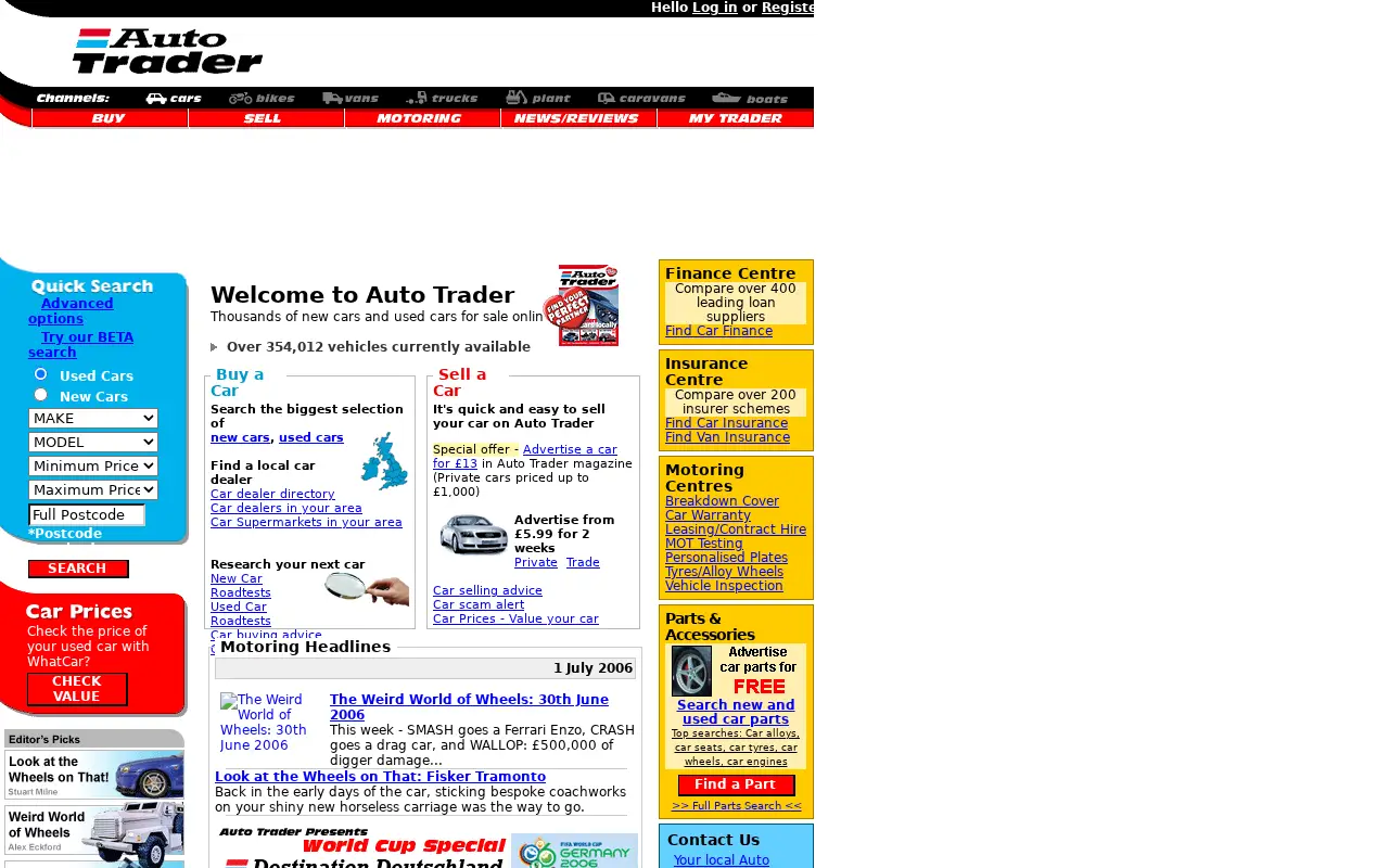 autotrader.co.uk in 2006