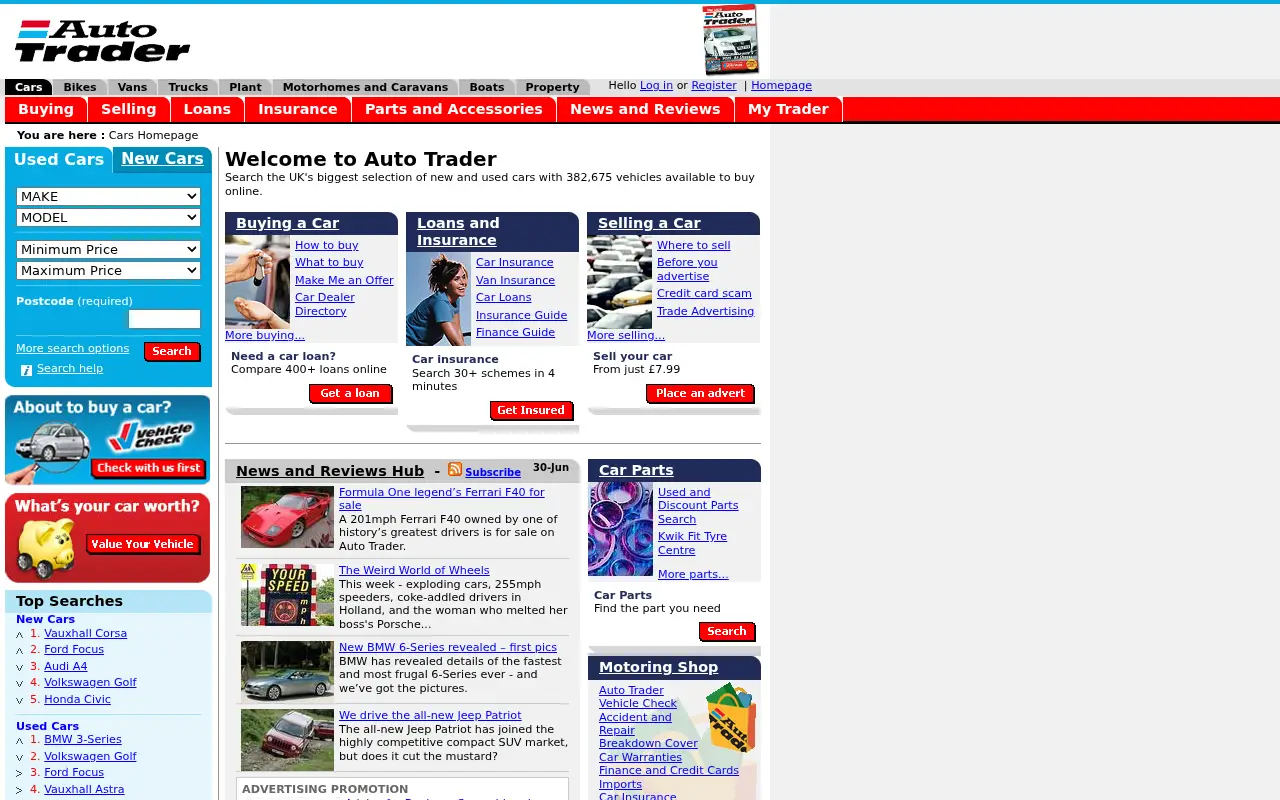 autotrader.co.uk in 2007