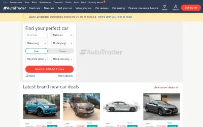 autotrader.co.uk in 2020