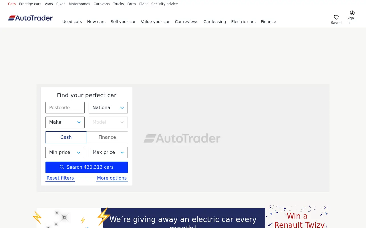 autotrader.co.uk in 2021
