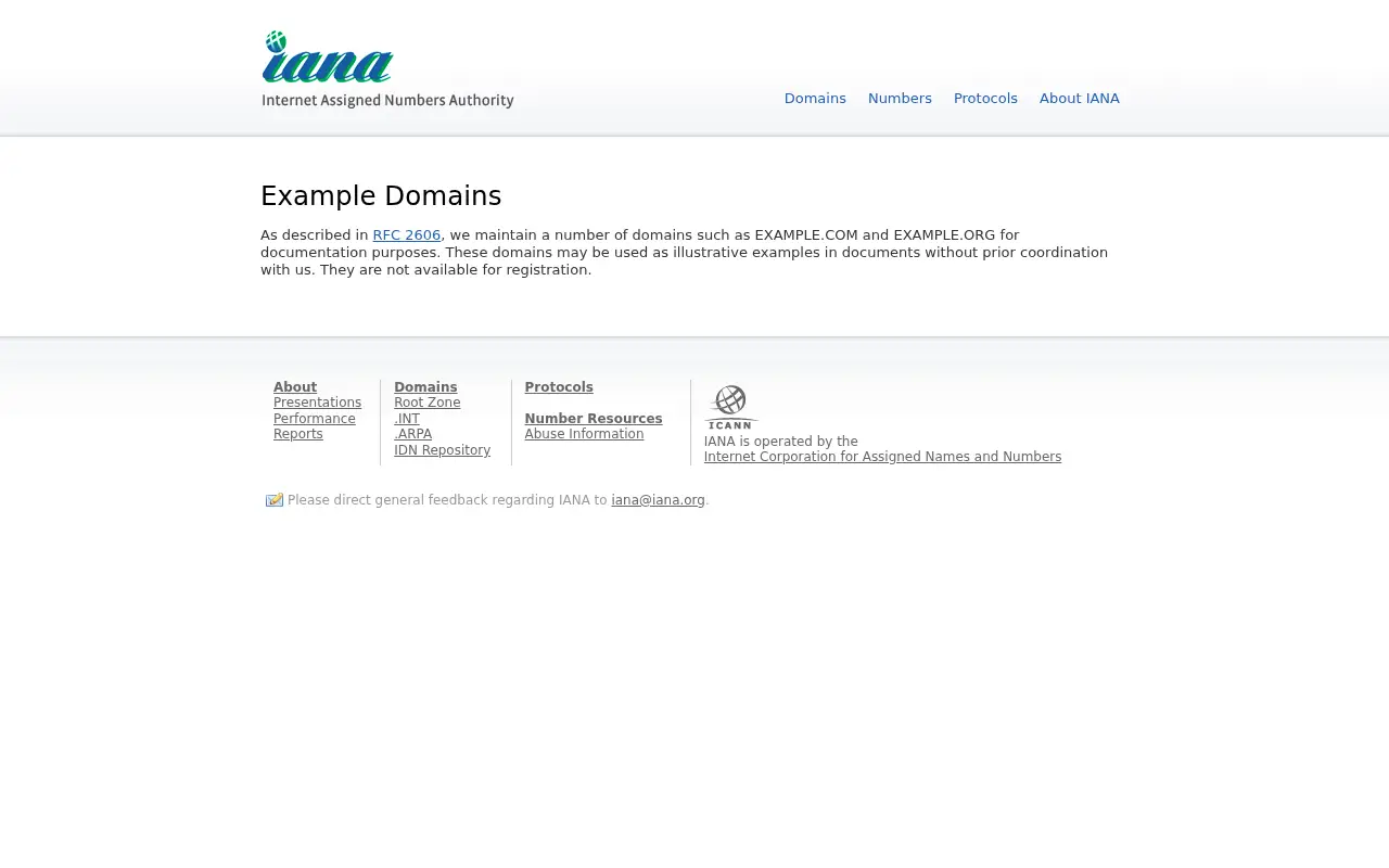 example.com in 2012