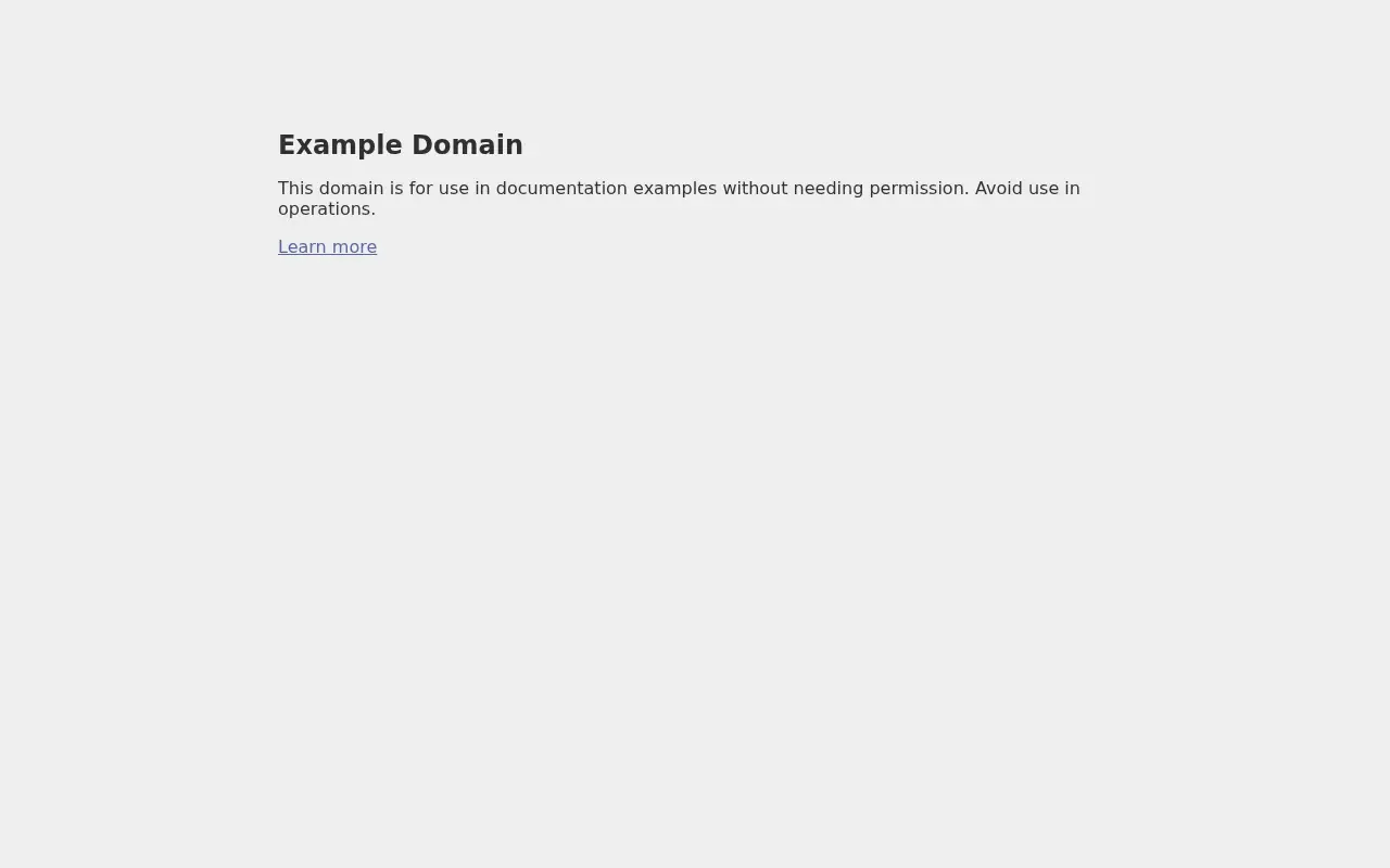 example.com in 2026