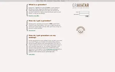 gravatar.com in 2004
