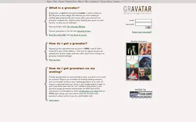 gravatar.com in 2006