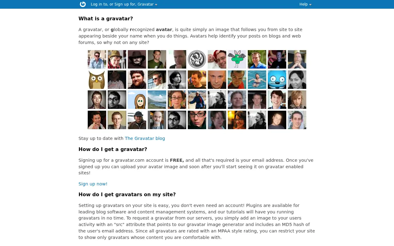 gravatar.com in 2009
