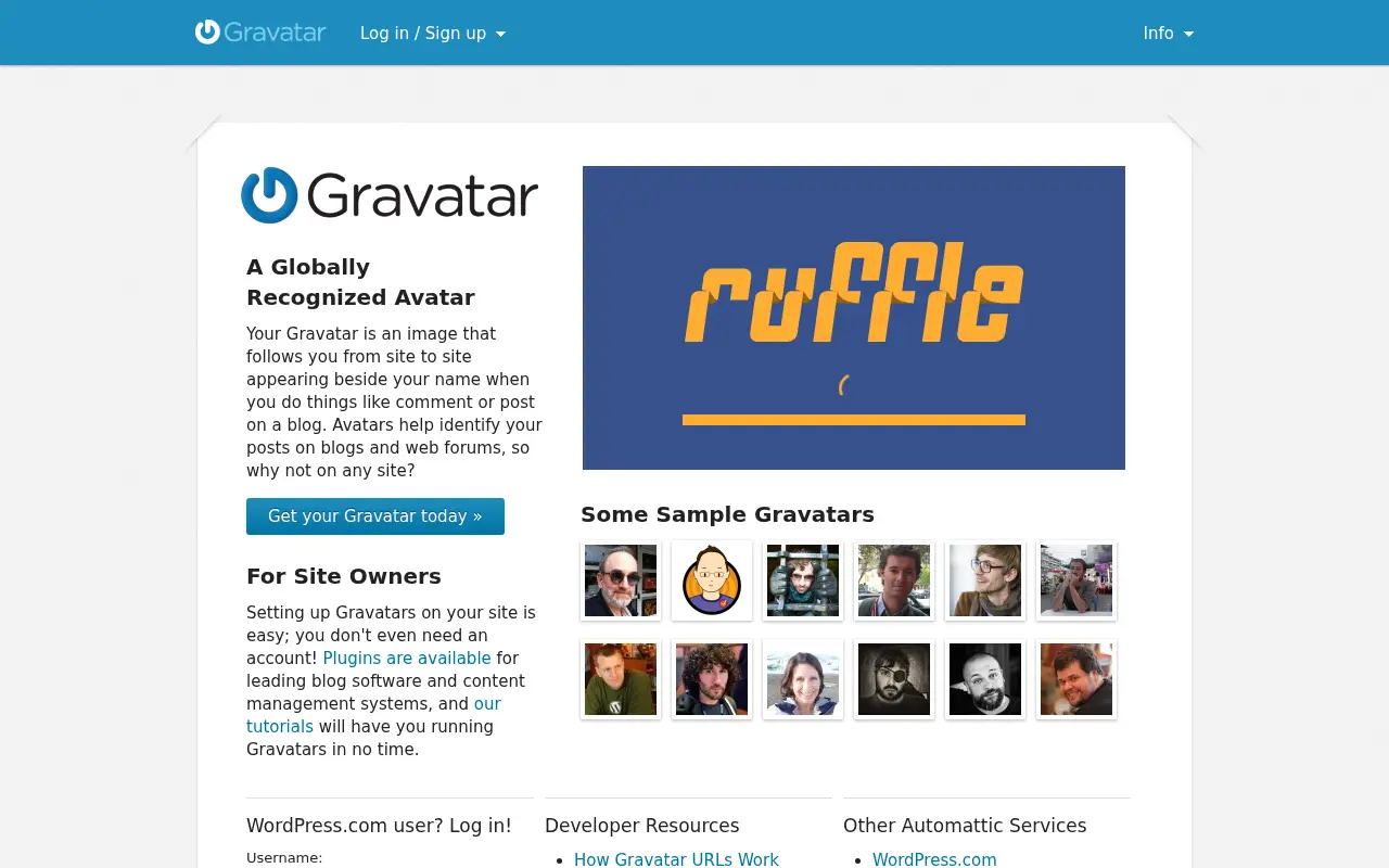 gravatar.com in 2012