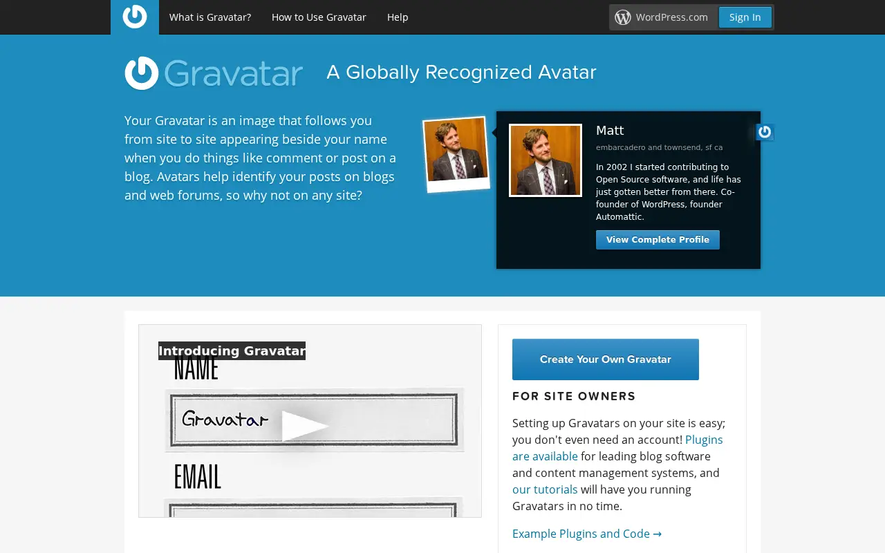 gravatar.com in 2016