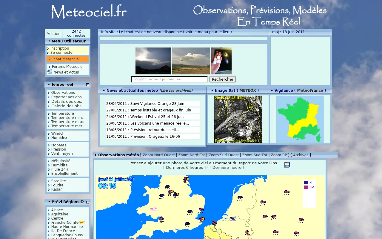 meteociel.fr in 2011