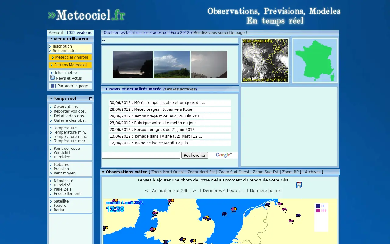 meteociel.fr in 2012