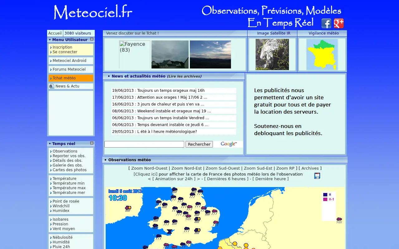 meteociel.fr in 2013