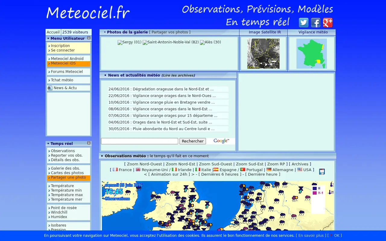 meteociel.fr in 2016