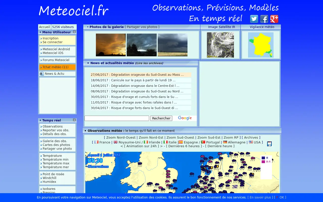 meteociel.fr in 2017