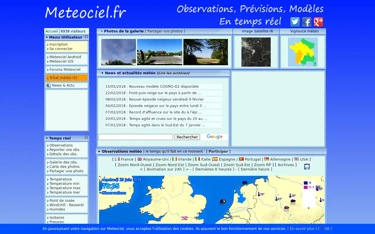 meteociel.fr in 2018