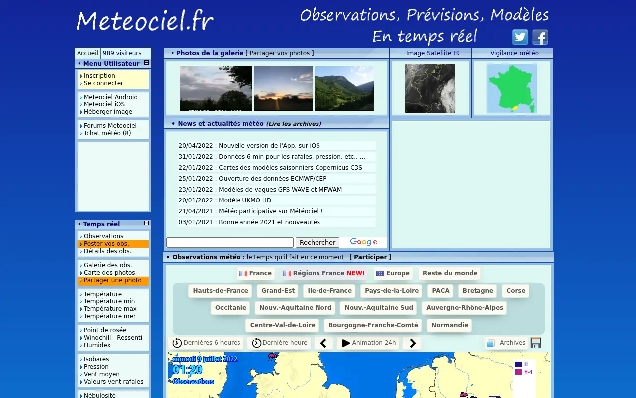 meteociel.fr in 2022