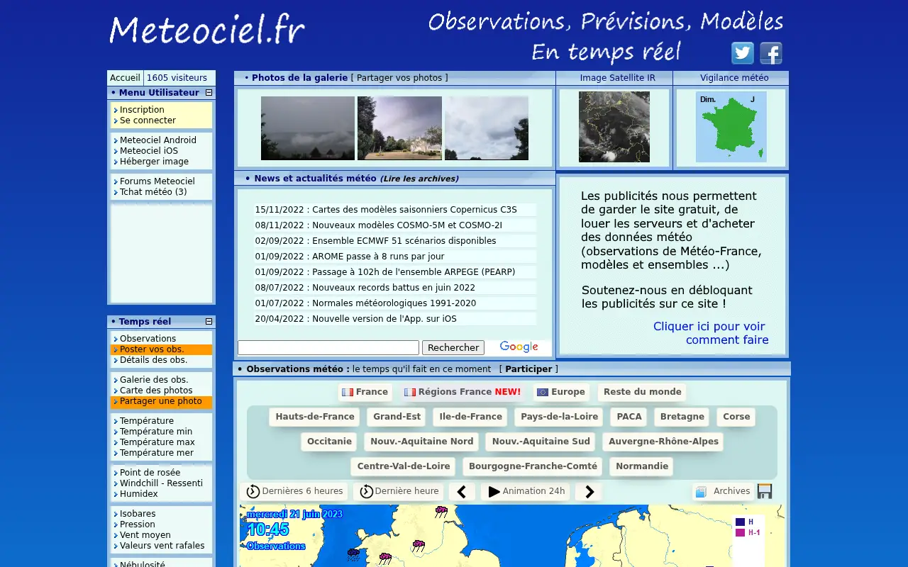 meteociel.fr in 2023
