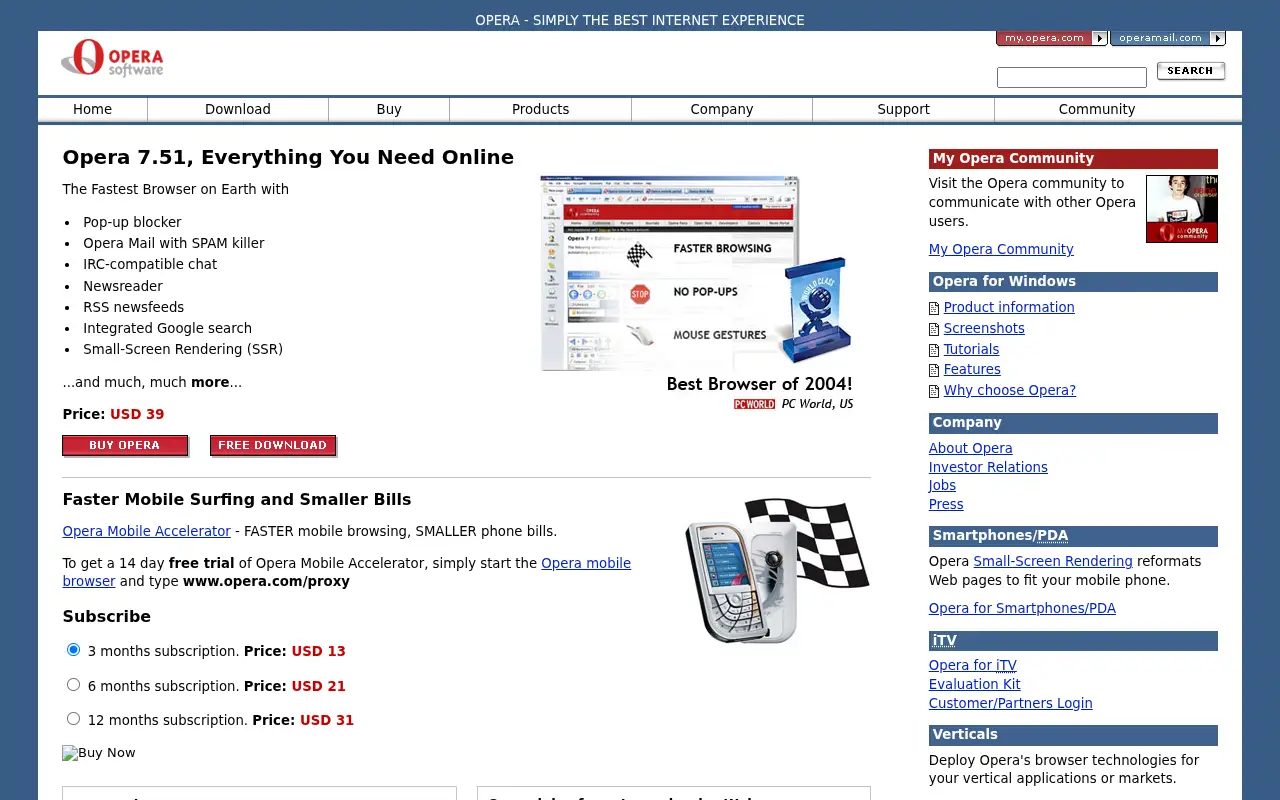 opera.com on July 1, 2004