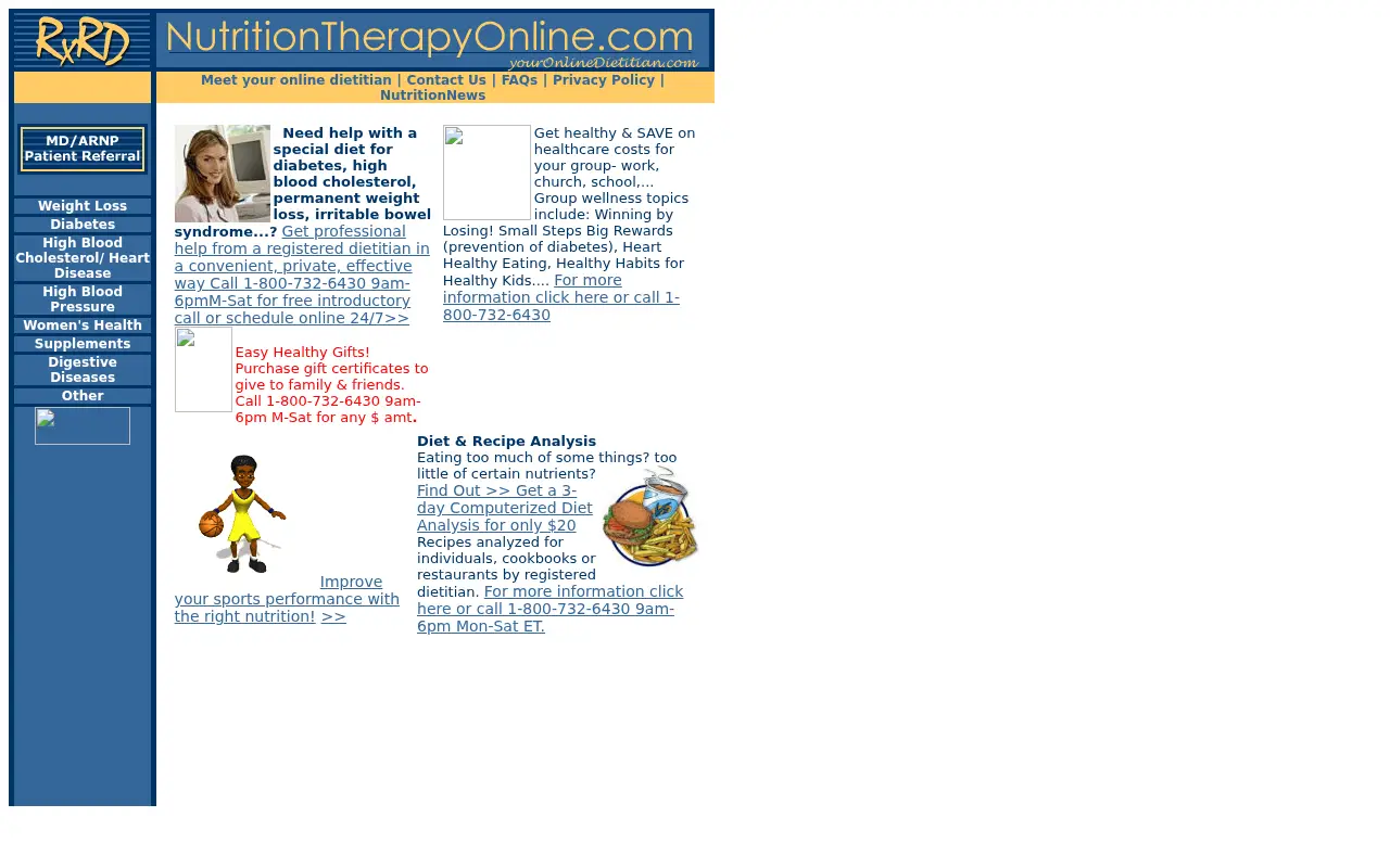 youronlinedietitian.com in 2003