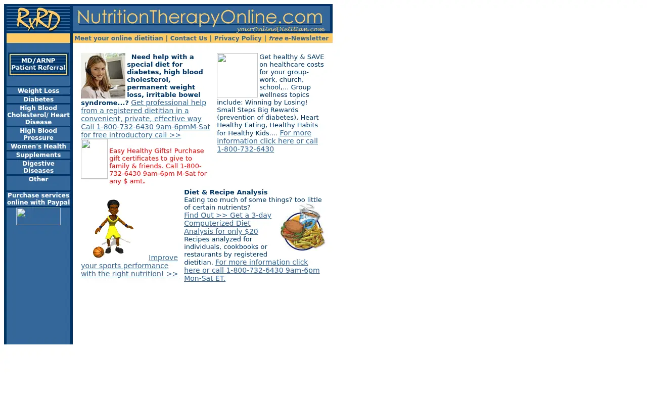 youronlinedietitian.com in 2005