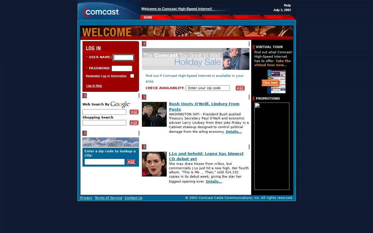 comcast.net in 2002