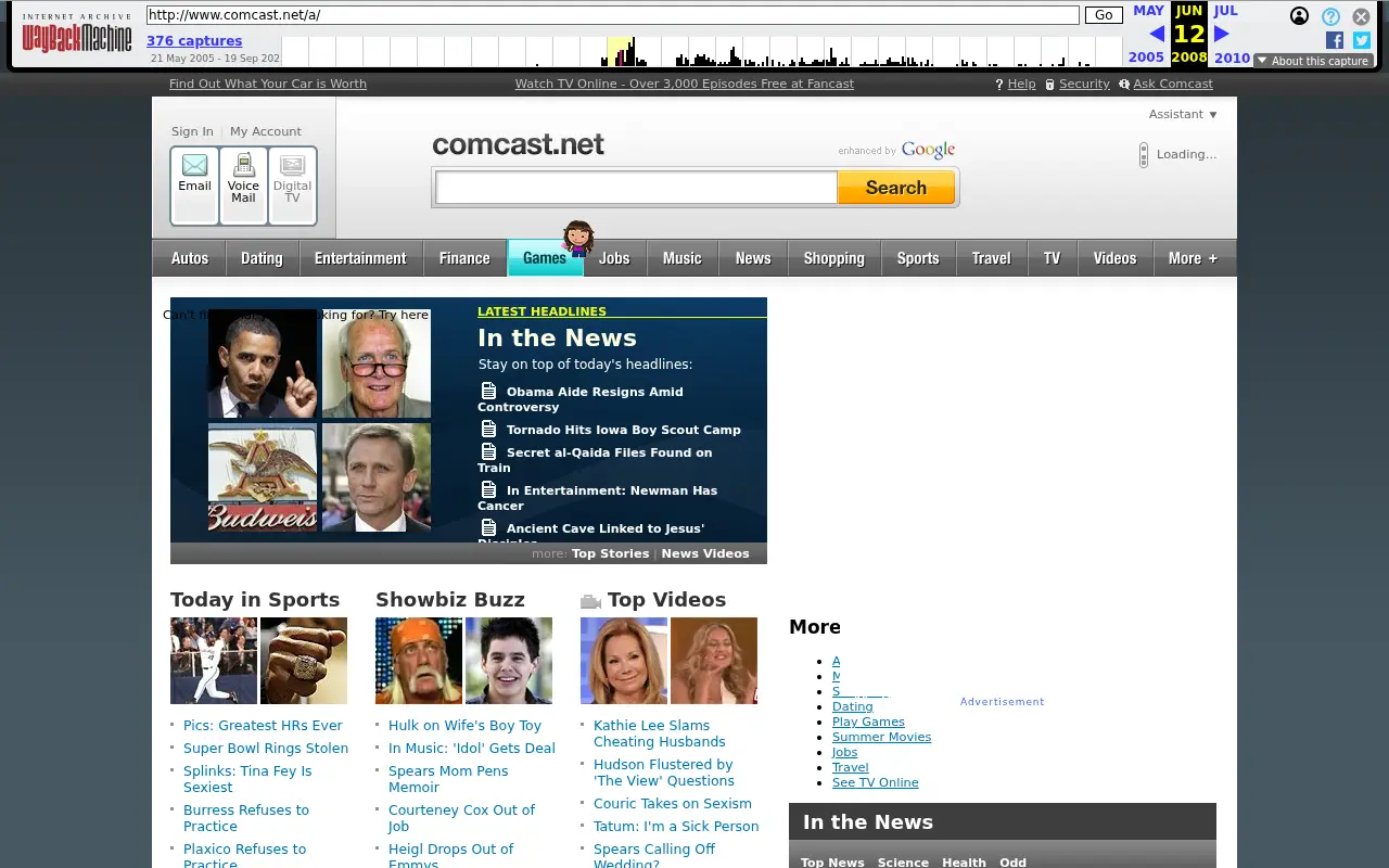 comcast.net in 2008