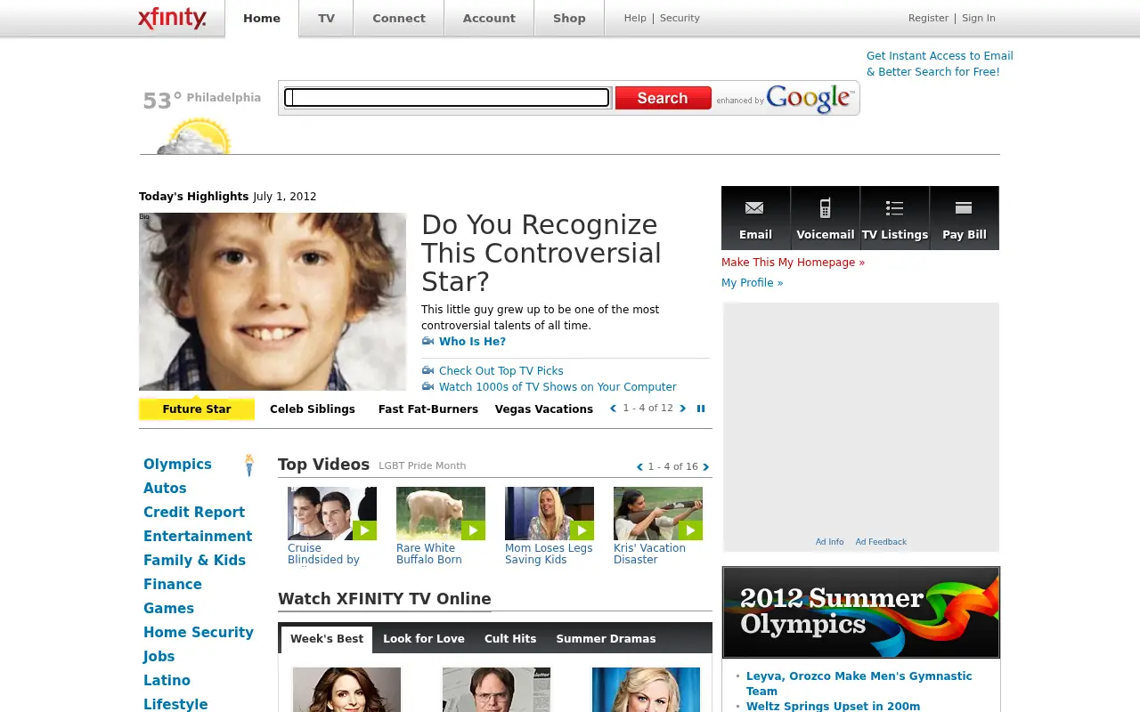 comcast.net in 2012