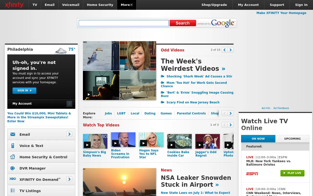comcast.net in 2013