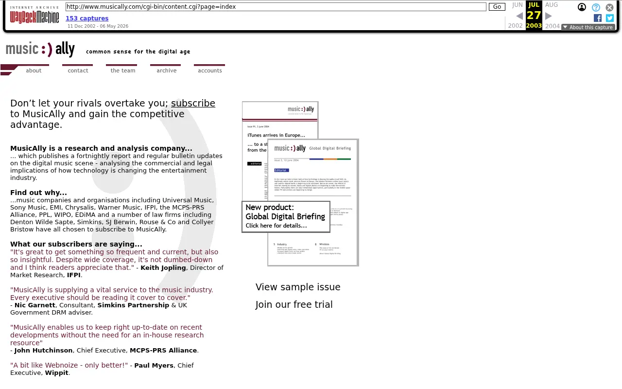 musically.com in 2003