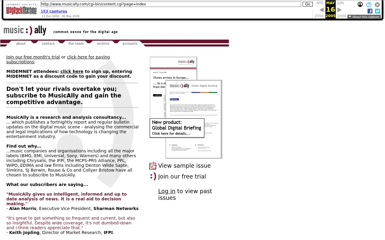 musically.com in 2005