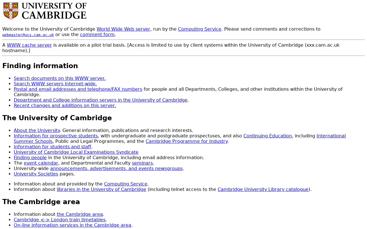cam.ac.uk in 1997
