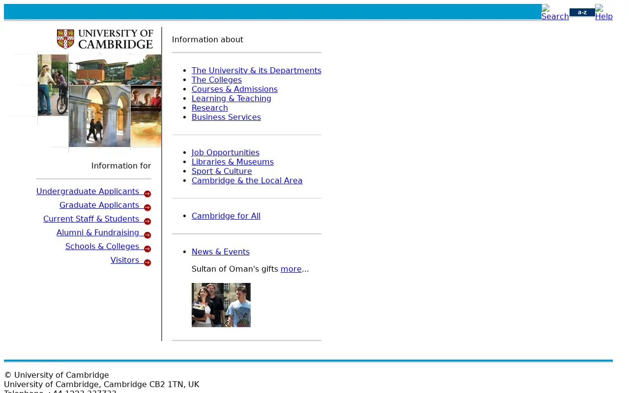 cam.ac.uk in 2005